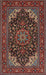 Traditional Dark Almond Brown Medallion Rug, tr1718