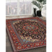 Machine Washable Traditional Dark Almond Brown Rug in a Family Room, wshtr1718