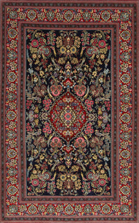 Machine Washable Traditional Dark Almond Brown Rug, wshtr1719