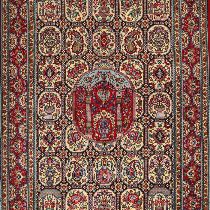 Traditional Saffron Red Persian Rug, tr1720