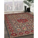 Machine Washable Traditional Saffron Red Rug in a Family Room, wshtr1720