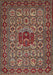 Machine Washable Traditional Saffron Red Rug, wshtr1720