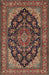 Traditional Orange Brown Medallion Rug, tr1721