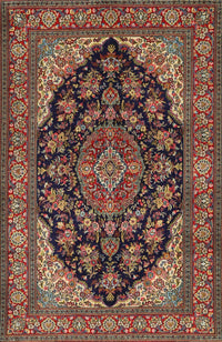 Machine Washable Traditional Orange Brown Rug, wshtr1721