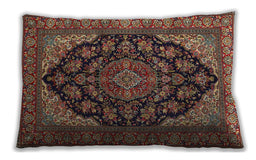 Traditional Classic Rectangular Orange Brown Lumbar Throw Pillow, 13 inch by 19 inch, lbtr1721