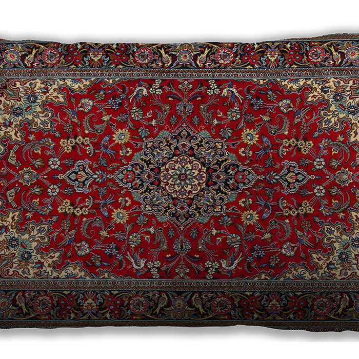 Traditional Classic Rectangular Saffron Red Lumbar Throw Pillow, 13 inch by 19 inch, lbtr1722