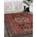 Traditional Dark Almond Brown Persian Rug in Family Room, tr1723