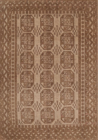 Machine Washable Traditional Saddle Brown Rug, wshtr1724