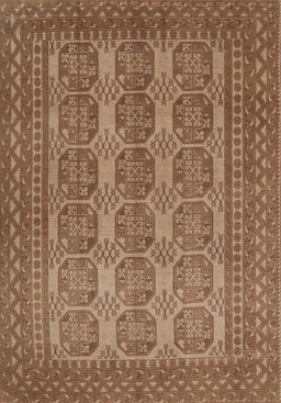 Machine Washable Traditional Saddle Brown Rug, wshtr1724