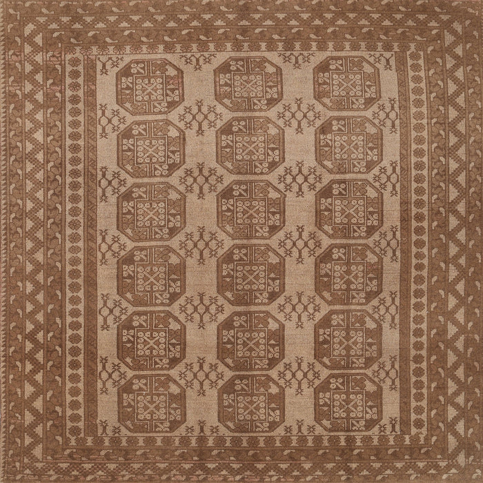 Square Traditional Saddle Brown Persian Rug, tr1724