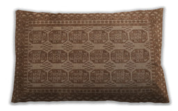 Traditional Classic Rectangular Saddle Brown Lumbar Throw Pillow, 13 inch by 19 inch, lbtr1724