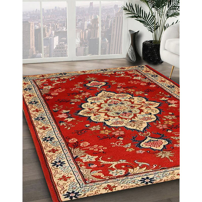 Machine Washable Traditional Red Rug in a Family Room, wshtr1725