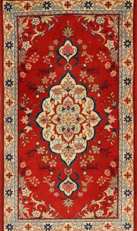 Machine Washable Traditional Red Rug, wshtr1725