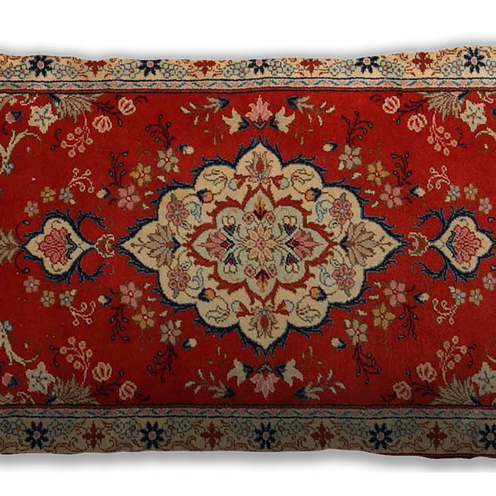 Traditional Classic Rectangular Red Lumbar Throw Pillow, 13 inch by 19 inch, lbtr1725