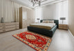 Traditional Red Persian Rug in a Bedroom, tr1725