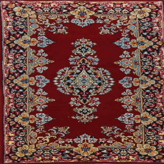 Square Traditional Dark Almond Brown Persian Rug, tr1726