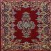 Square Traditional Dark Almond Brown Persian Rug, tr1726