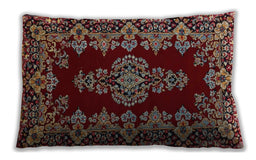 Traditional Classic Rectangular Dark Almond Brown Lumbar Throw Pillow, 13 inch by 19 inch, lbtr1726