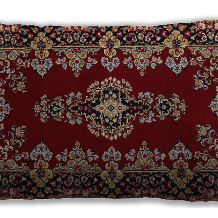Traditional Classic Rectangular Dark Gold Brown Lumbar Throw Pillow, 13 inch by 19 inch, lbtr1727