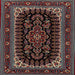 Square Traditional Army Brown Persian Rug, tr1728
