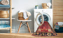 Machine Washable Traditional Red Rug in a Washing Machine, wshtr172