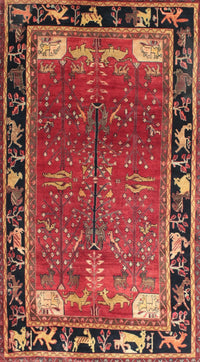 Machine Washable Traditional Red Rug, wshtr172