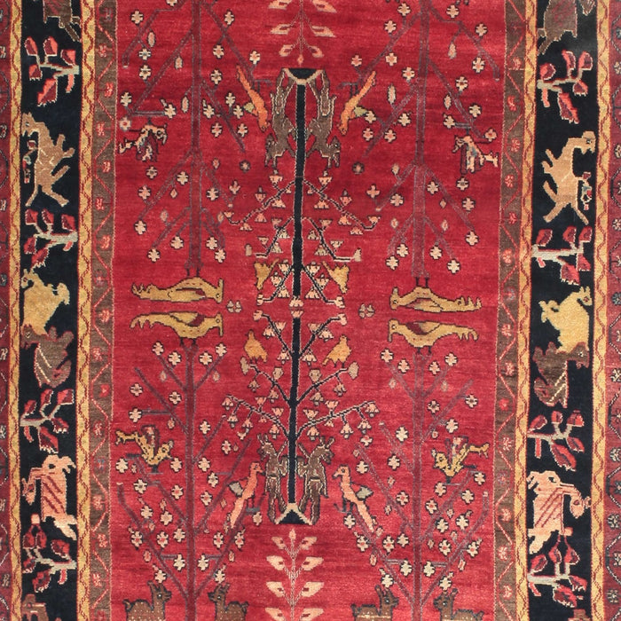 Machine Washable Traditional Red Rug, wshtr172