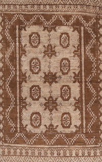 Machine Washable Traditional Saddle Brown Rug, wshtr1730