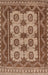 Machine Washable Traditional Saddle Brown Rug, wshtr1730