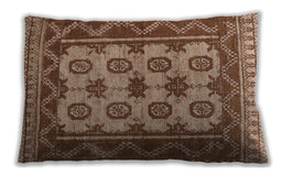 Traditional Classic Rectangular Saddle Brown Lumbar Throw Pillow, 13 inch by 19 inch, lbtr1730