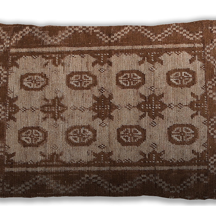 Traditional Classic Rectangular Saddle Brown Lumbar Throw Pillow, 13 inch by 19 inch, lbtr1730