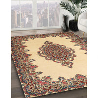 Traditional Sienna Brown Medallion Rug, tr1731