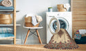 Machine Washable Traditional Sienna Brown Rug in a Washing Machine, wshtr1731