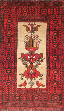 Machine Washable Traditional Red Rug, wshtr1733