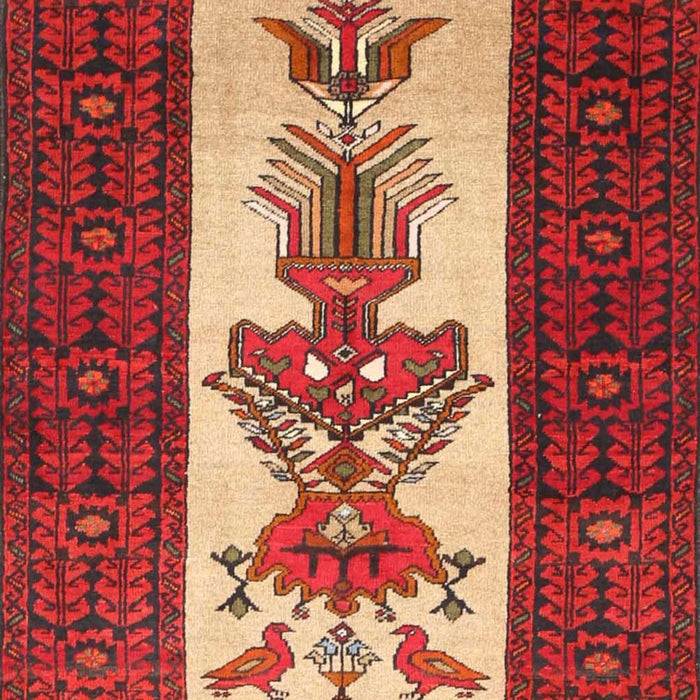 Machine Washable Traditional Red Rug, wshtr1733