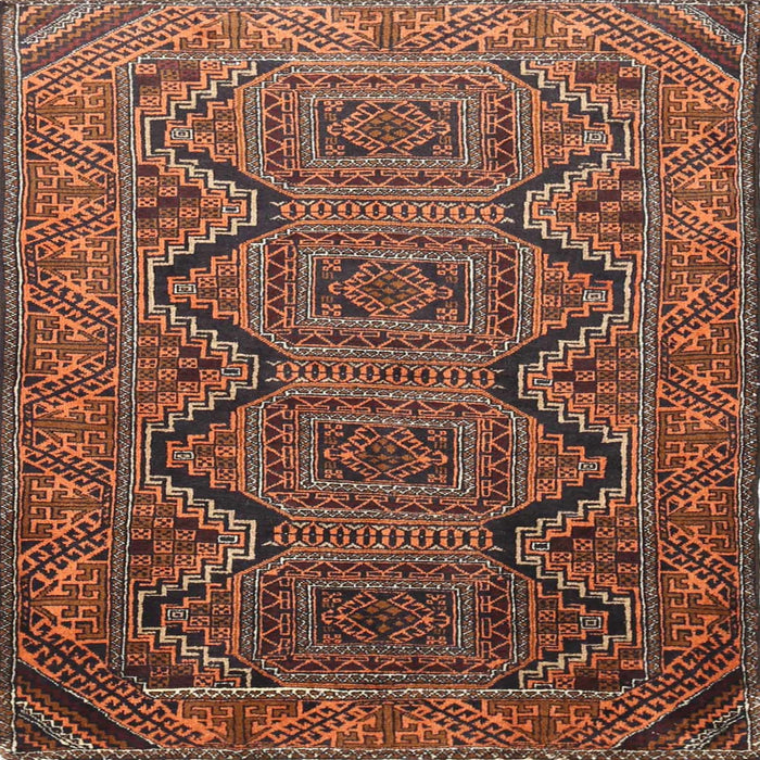 Square Traditional Bronze Brown Persian Rug, tr1735