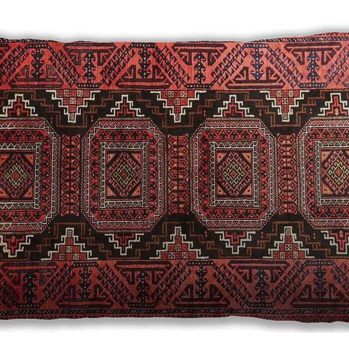 Traditional Classic Rectangular Cherry Red Lumbar Throw Pillow, 13 inch by 19 inch, lbtr1736