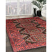 Traditional Cherry Red Persian Rug in Family Room, tr1736