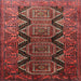 Square Traditional Cherry Red Persian Rug, tr1736