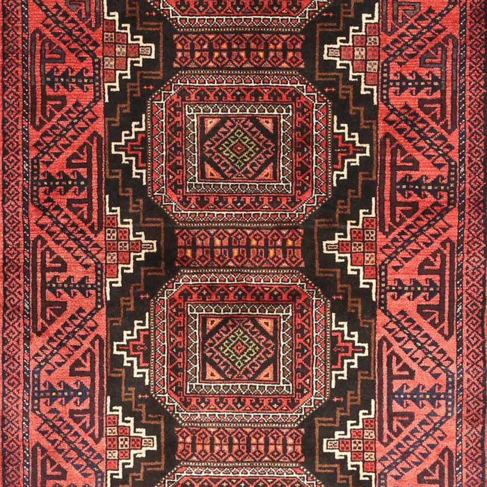 Machine Washable Traditional Cherry Red Rug, wshtr1736
