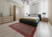 Traditional Saffron Red Persian Rug in a Bedroom, tr1737