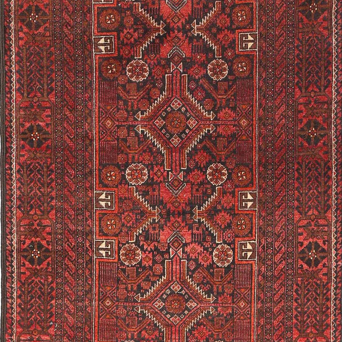 Machine Washable Traditional Tomato Red Rug, wshtr1739