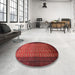 Round Traditional Red Southwestern Rug in a Office, tr1740