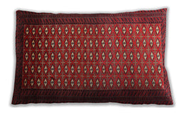 Traditional Classic Rectangular Red Lumbar Throw Pillow, 13 inch by 19 inch, lbtr1740