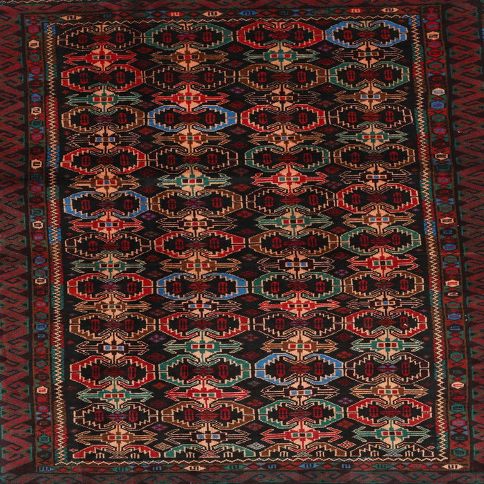 Square Traditional Dark Brown Persian Rug, tr1742