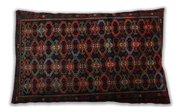 Traditional Classic Rectangular Dark Brown Lumbar Throw Pillow, 13 inch by 19 inch, lbtr1742
