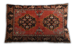 Traditional Classic Rectangular Tomato Red Lumbar Throw Pillow, 13 inch by 19 inch, lbtr1744