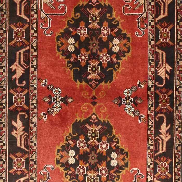Machine Washable Traditional Tomato Red Rug, wshtr1744