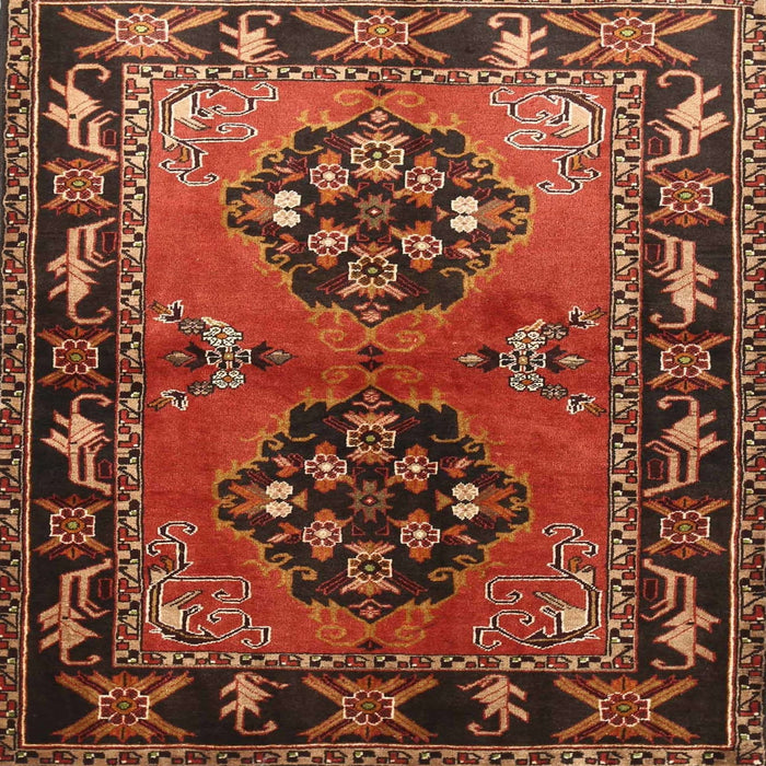 Square Traditional Red Persian Rug, tr1744