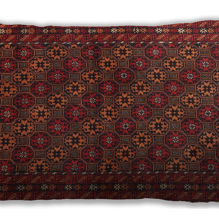 Traditional Classic Rectangular Brown Red Lumbar Throw Pillow, 13 inch by 19 inch, lbtr1746